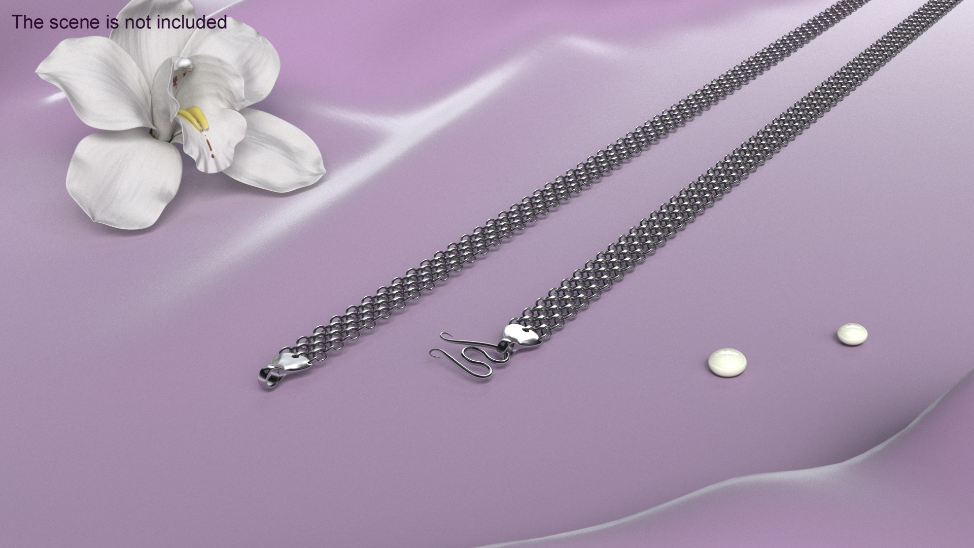 3D model Mesh Jewelry Silver Chain