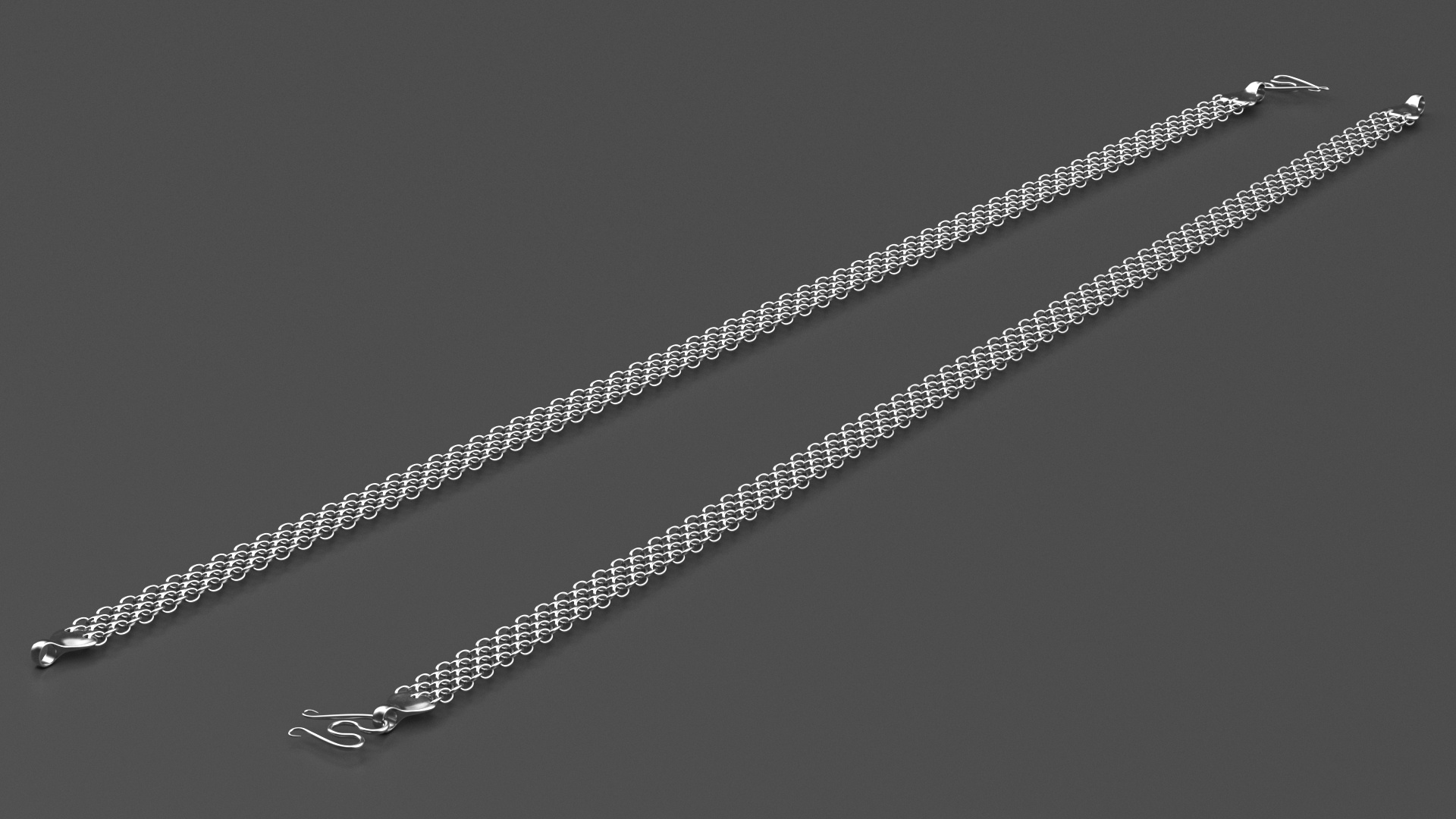 3D model Mesh Jewelry Silver Chain