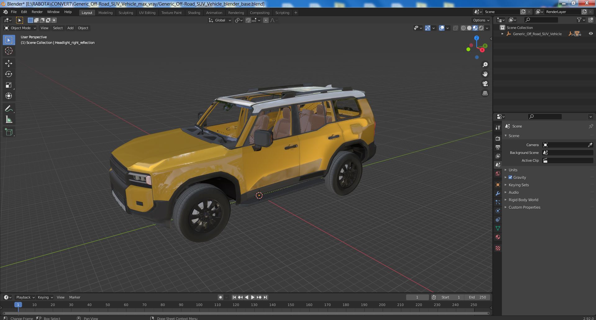 3D Generic Off-Road SUV Vehicle model
