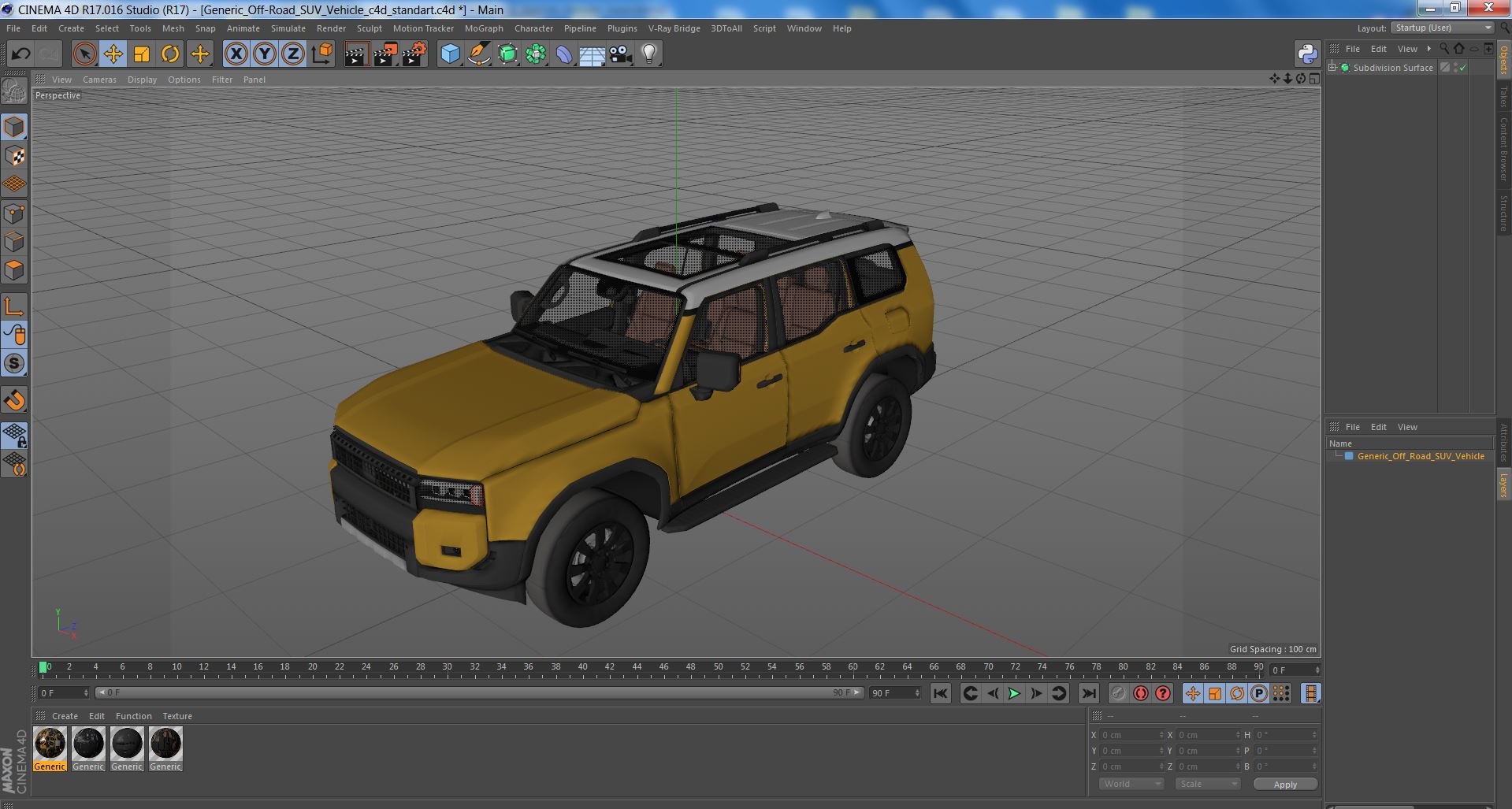 3D Generic Off-Road SUV Vehicle model