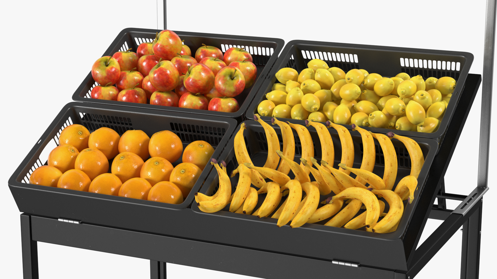 3D model Supermarket Display with Fruit
