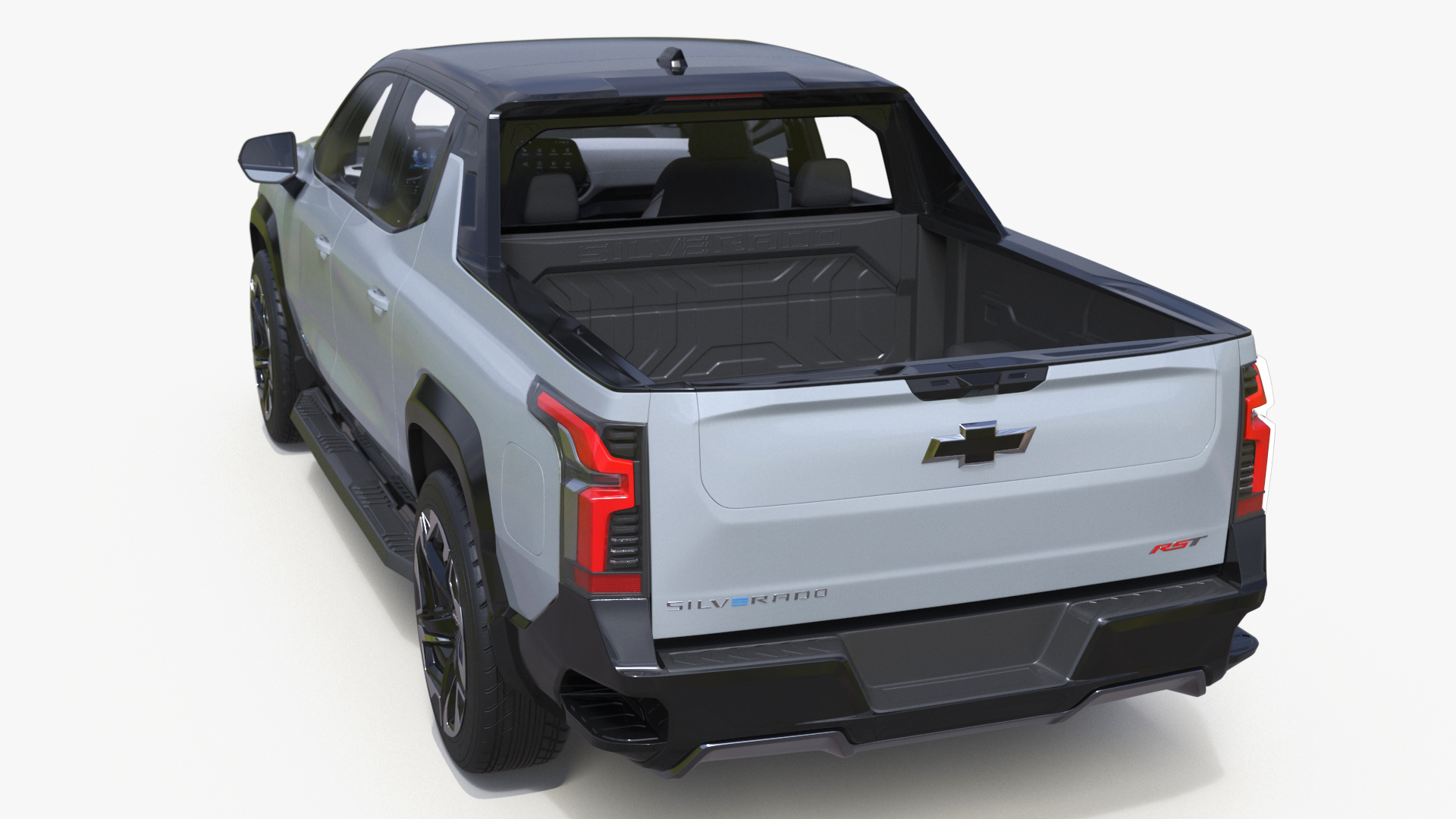 3D Chevrolet Silverado EV 2024 Gray Simplified model