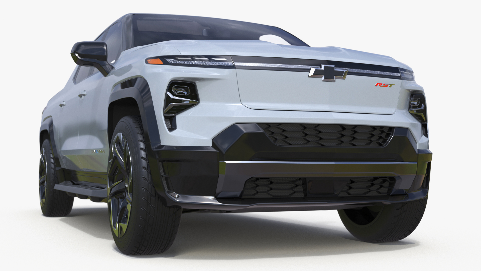 3D Chevrolet Silverado EV 2024 Gray Simplified model