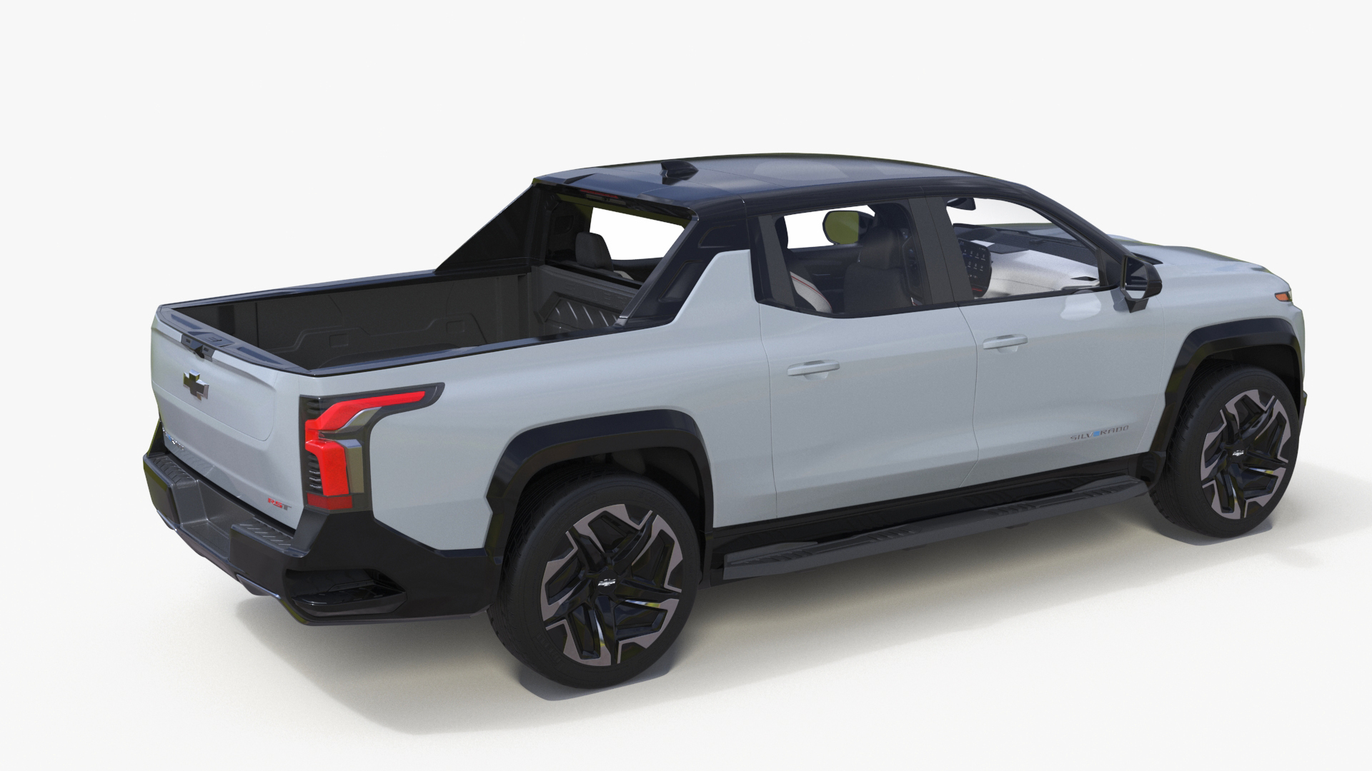 3D Chevrolet Silverado EV 2024 Gray Simplified model