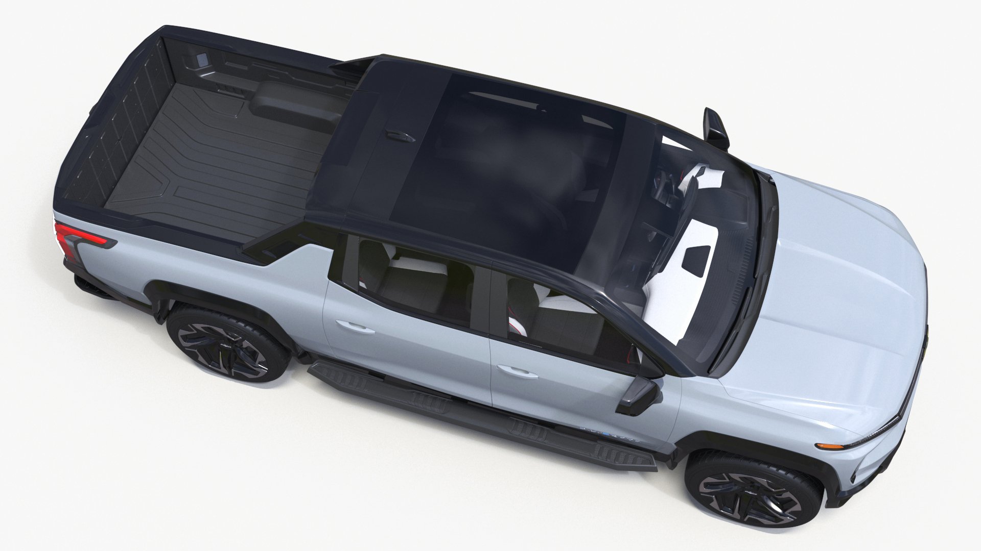 3D Chevrolet Silverado EV 2024 Gray Simplified model