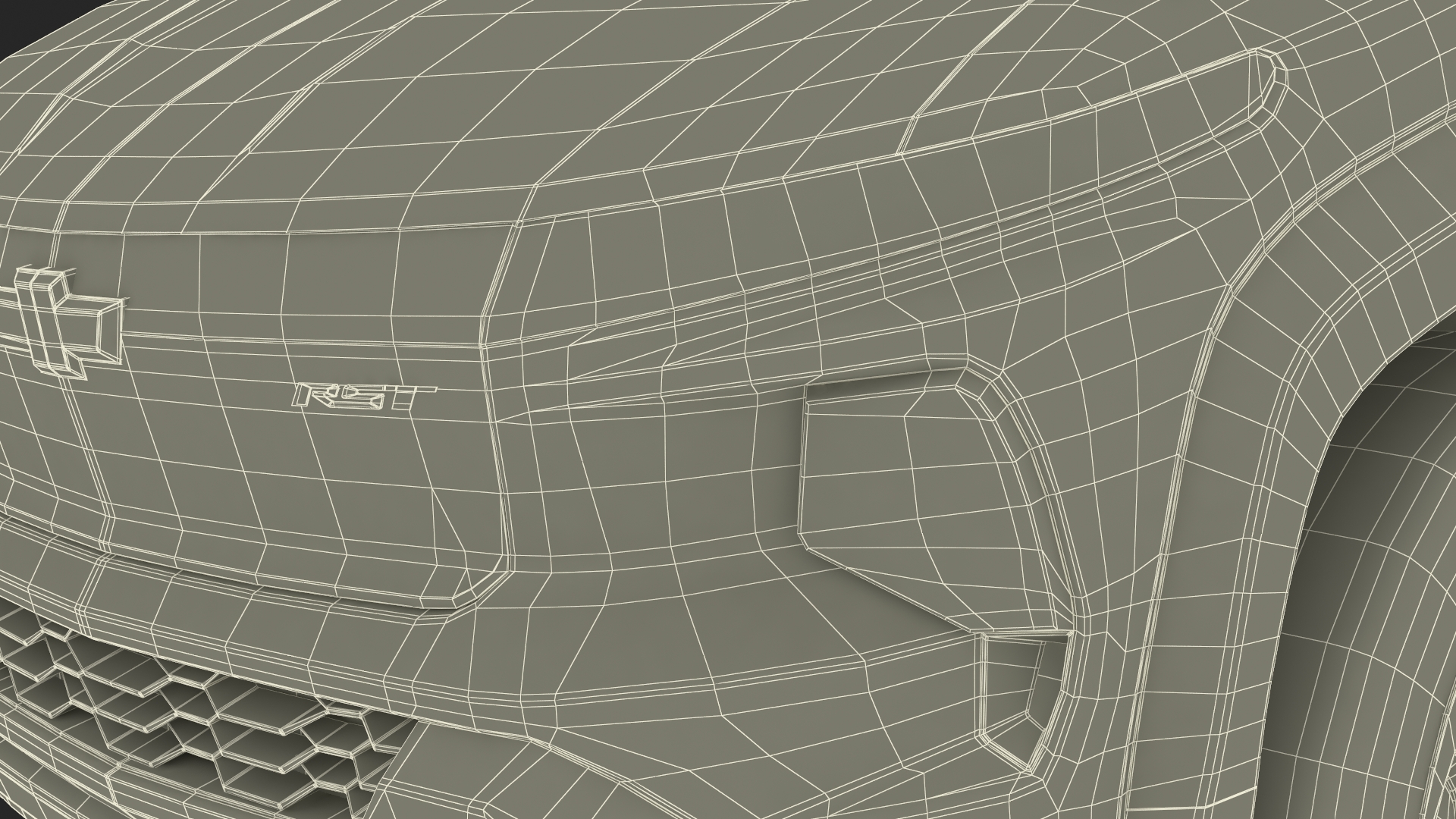 3D Chevrolet Silverado EV 2024 Gray Simplified model