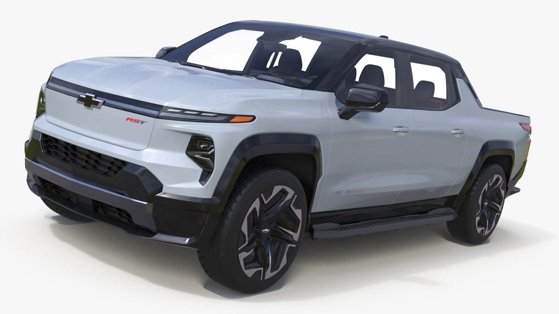 3D Chevrolet Silverado EV 2024 Gray Simplified model