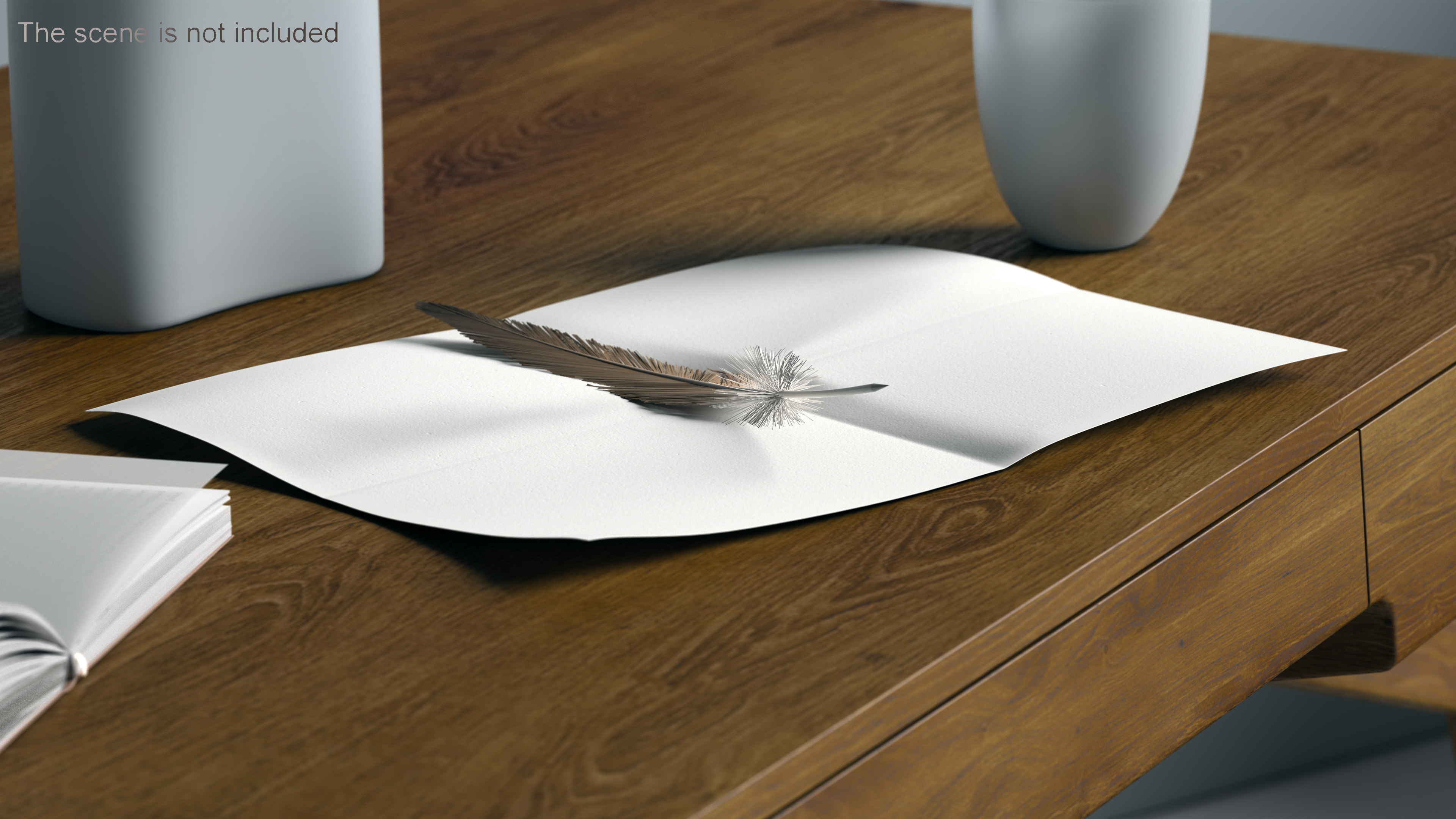 Sheet of Paper Folded in Four 3D model
