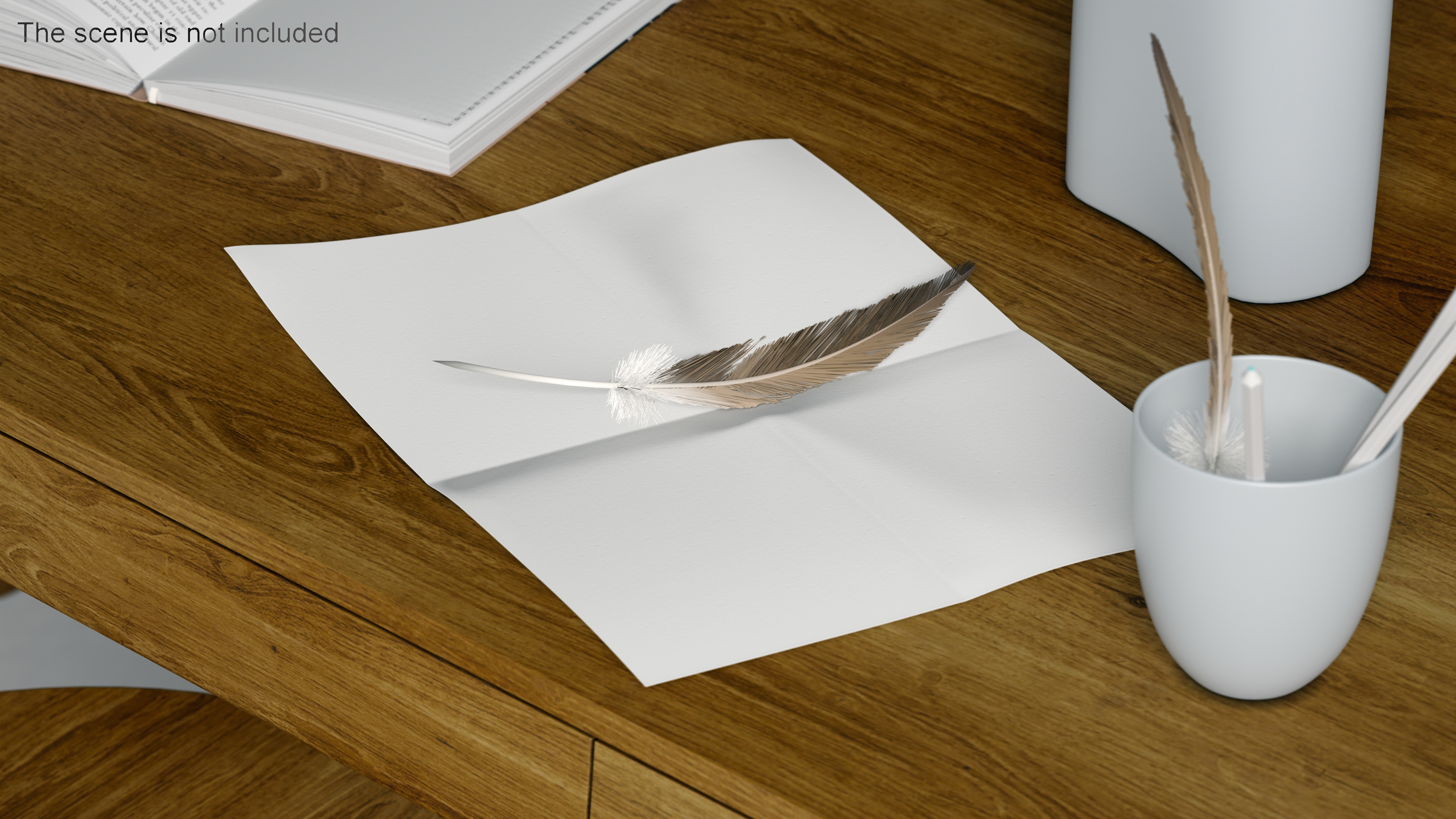 Sheet of Paper Folded in Four 3D model