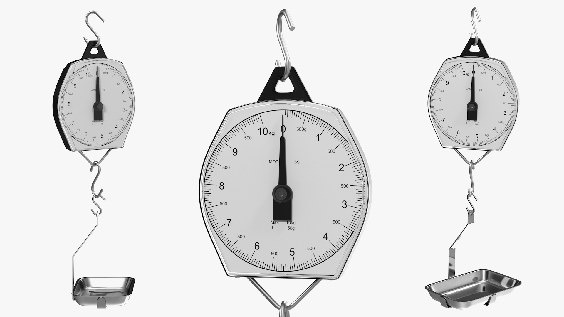 Mechanical Hanging Scales with Pan 3D model
