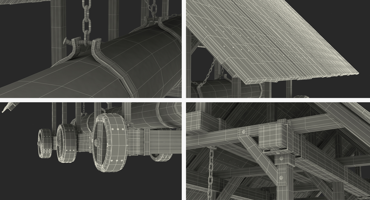 Medieval Battering Ram 3D