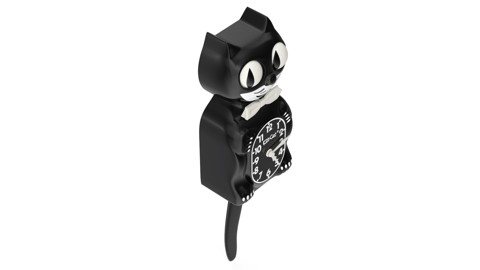 3D Classic Black Kit Cat Clock Rigged for Maya model