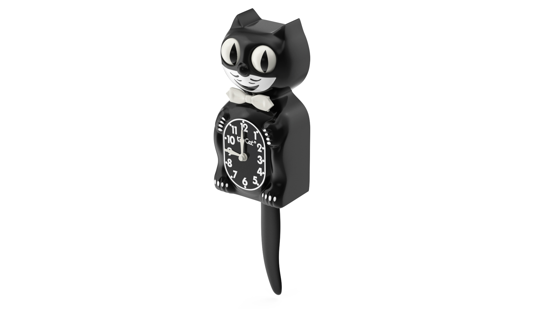 3D Classic Black Kit Cat Clock Rigged for Maya model