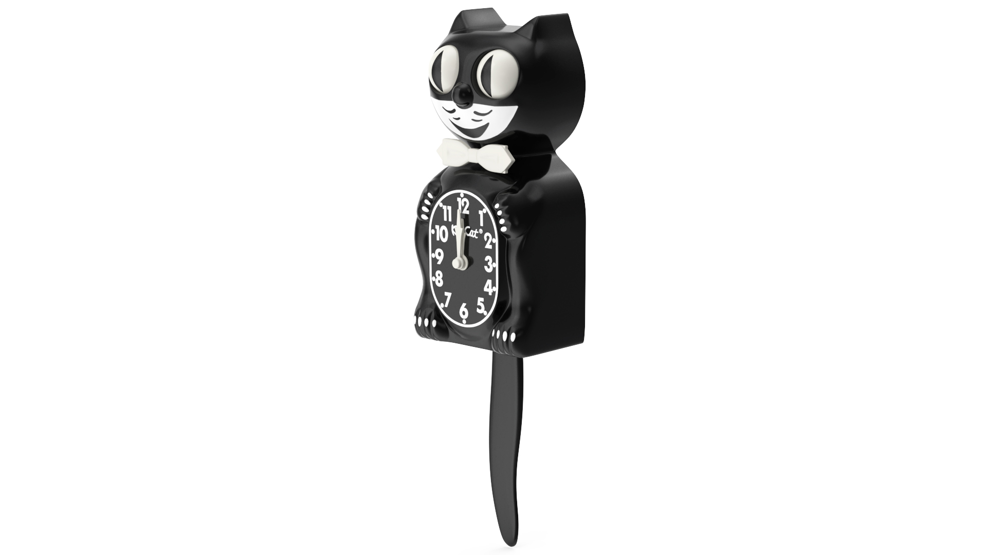 3D Classic Black Kit Cat Clock Rigged for Maya model
