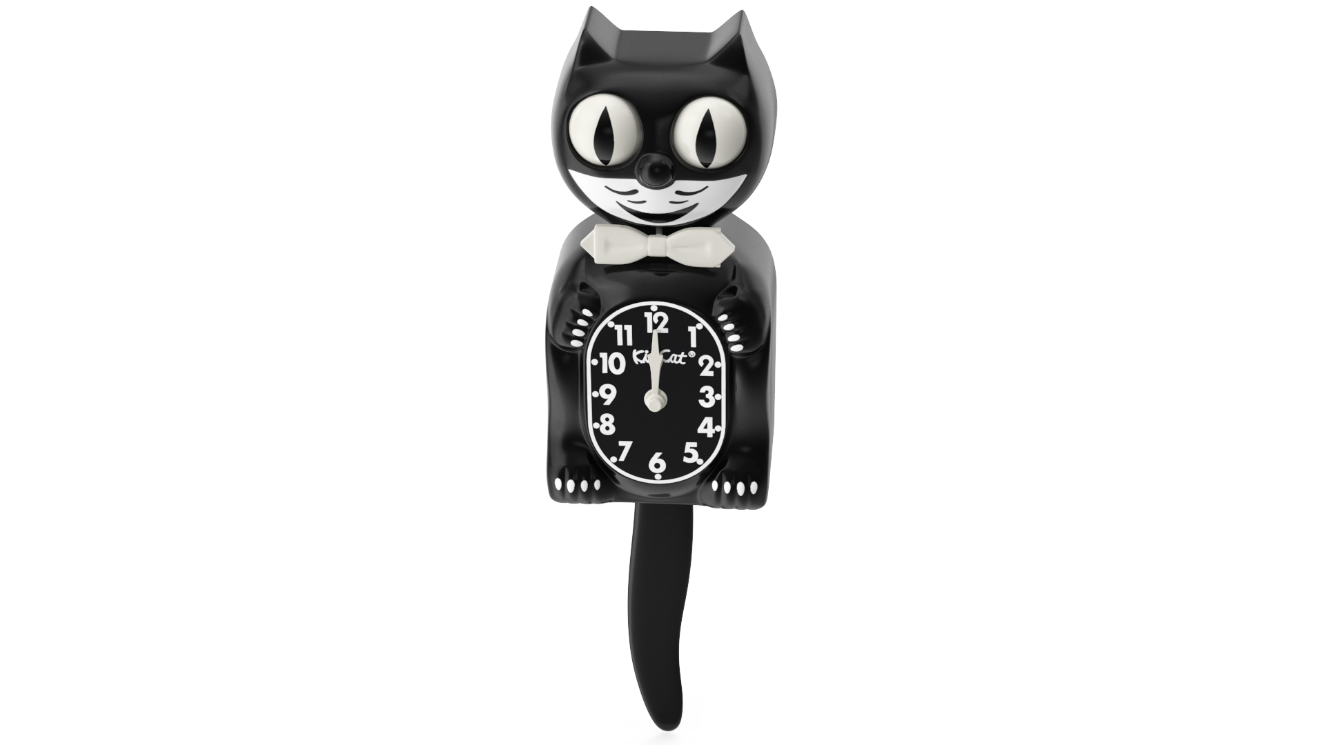 3D Classic Black Kit Cat Clock Rigged for Maya model