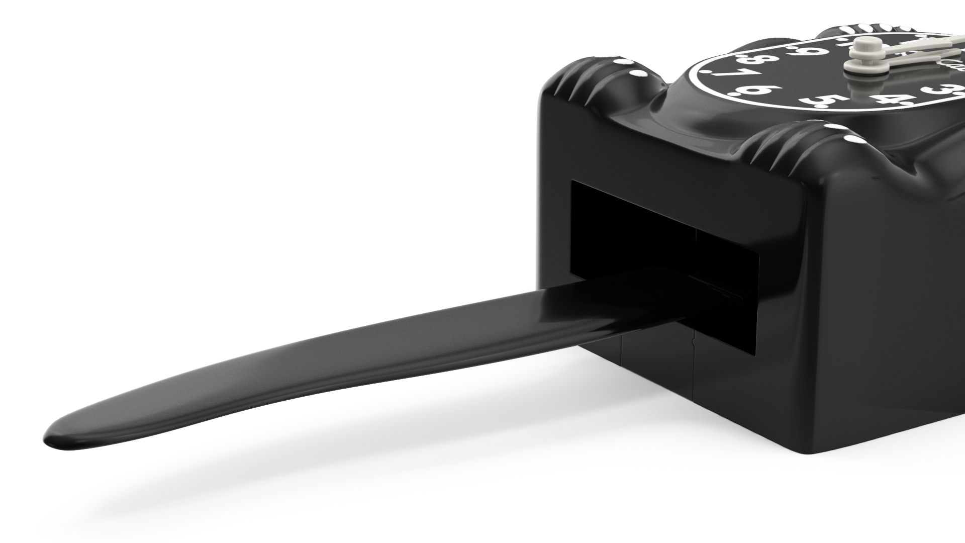 3D Classic Black Kit Cat Clock Rigged for Maya model