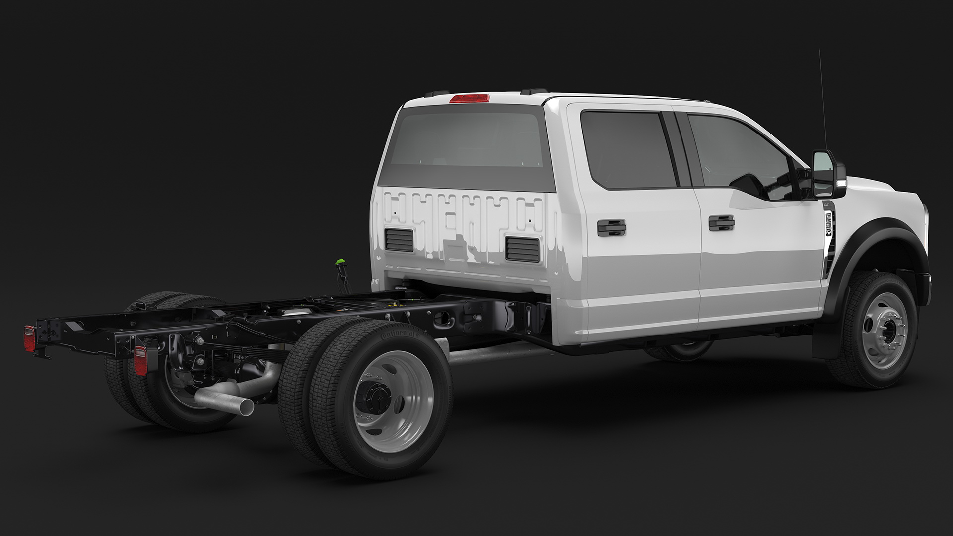 3D Four Doors Ford Super Duty F550 Rigged model