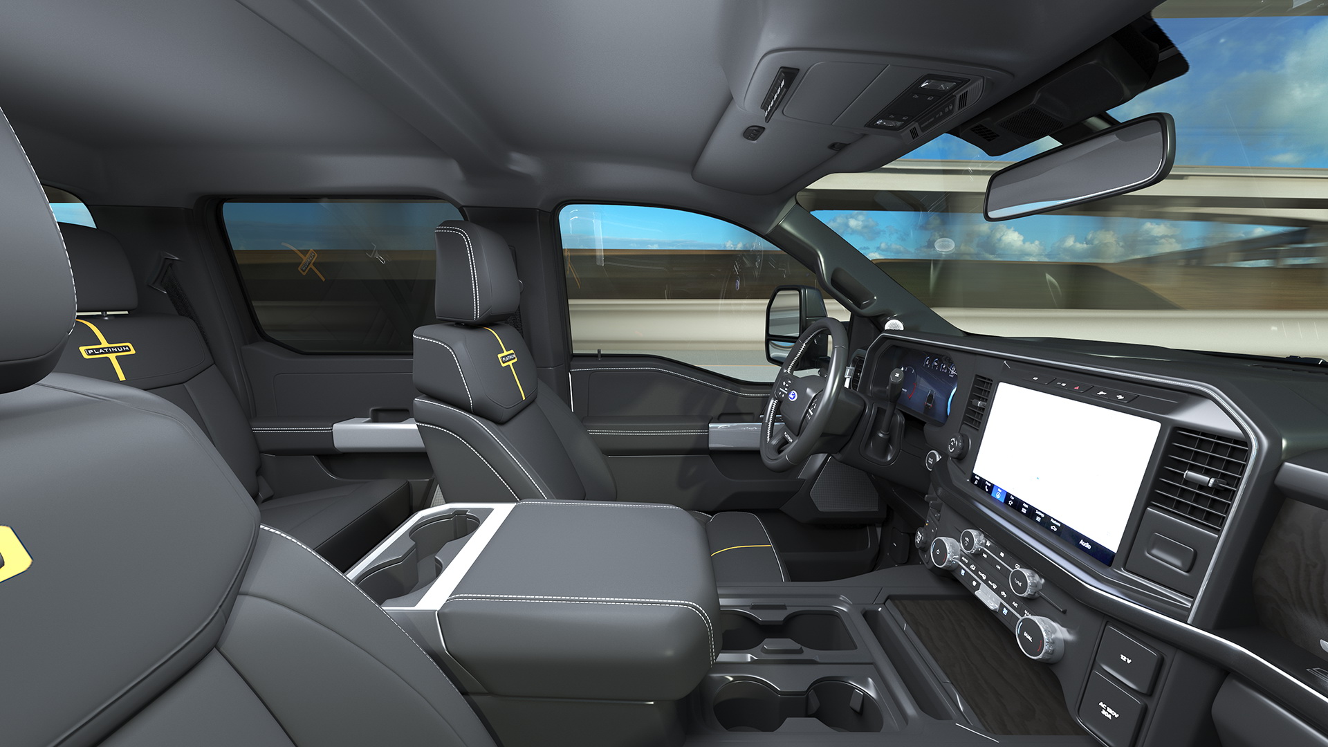 3D Four Doors Ford Super Duty F550 Rigged model