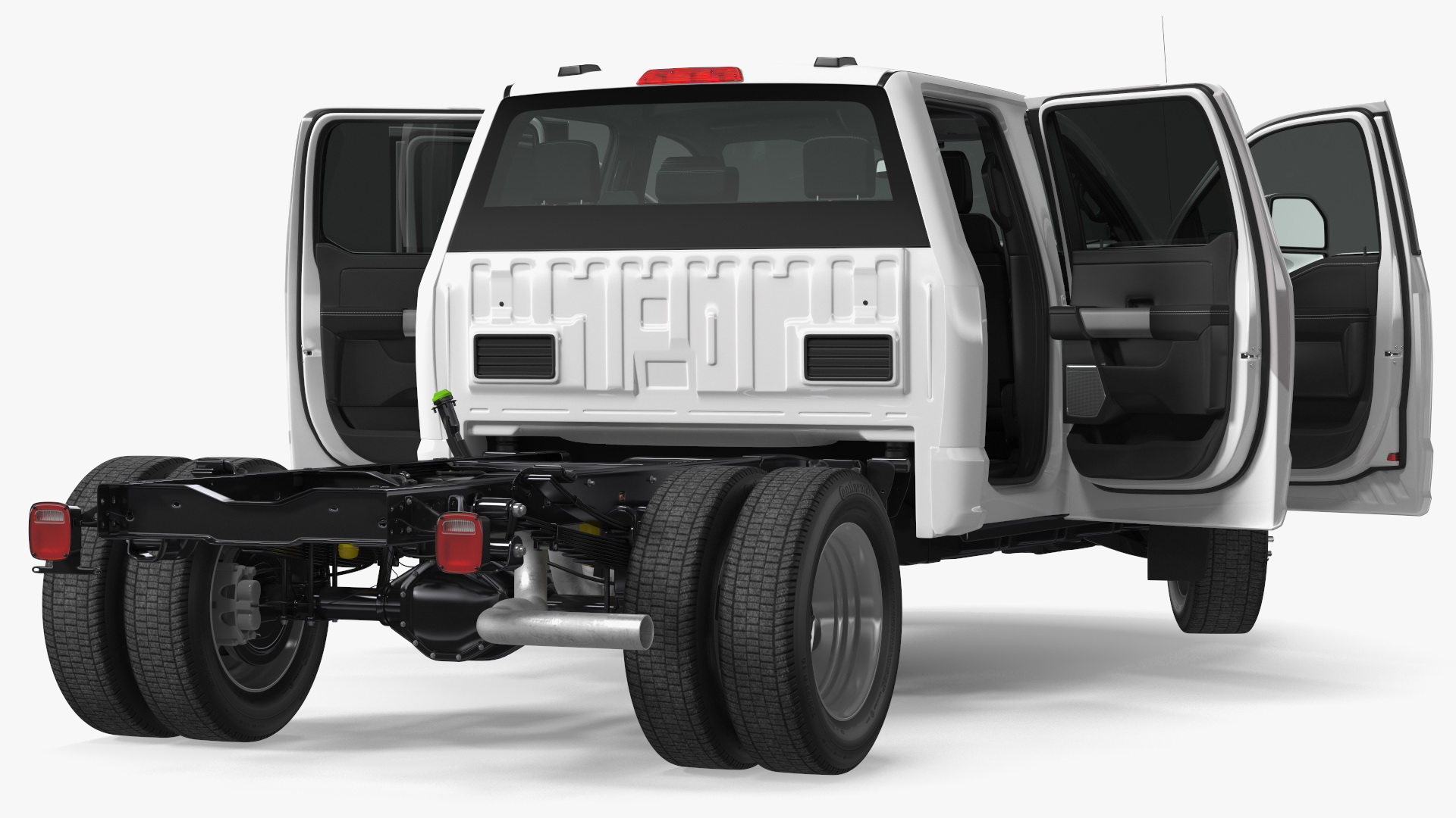 3D Four Doors Ford Super Duty F550 Rigged model