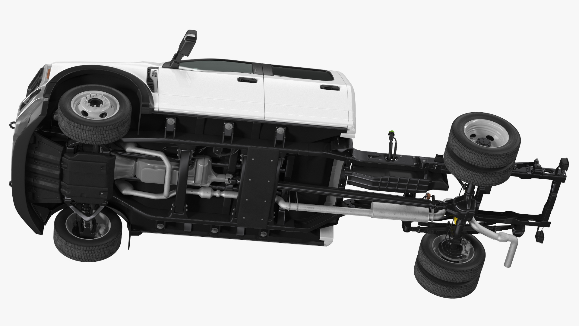 3D Four Doors Ford Super Duty F550 Rigged model
