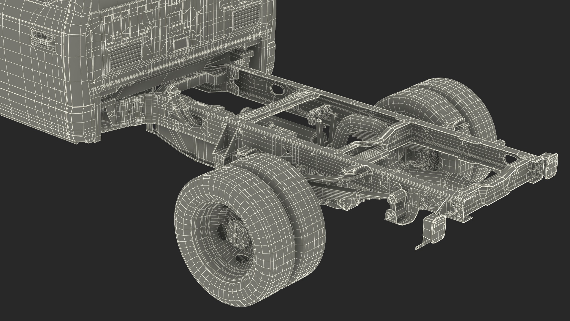 3D Four Doors Ford Super Duty F550 Rigged model