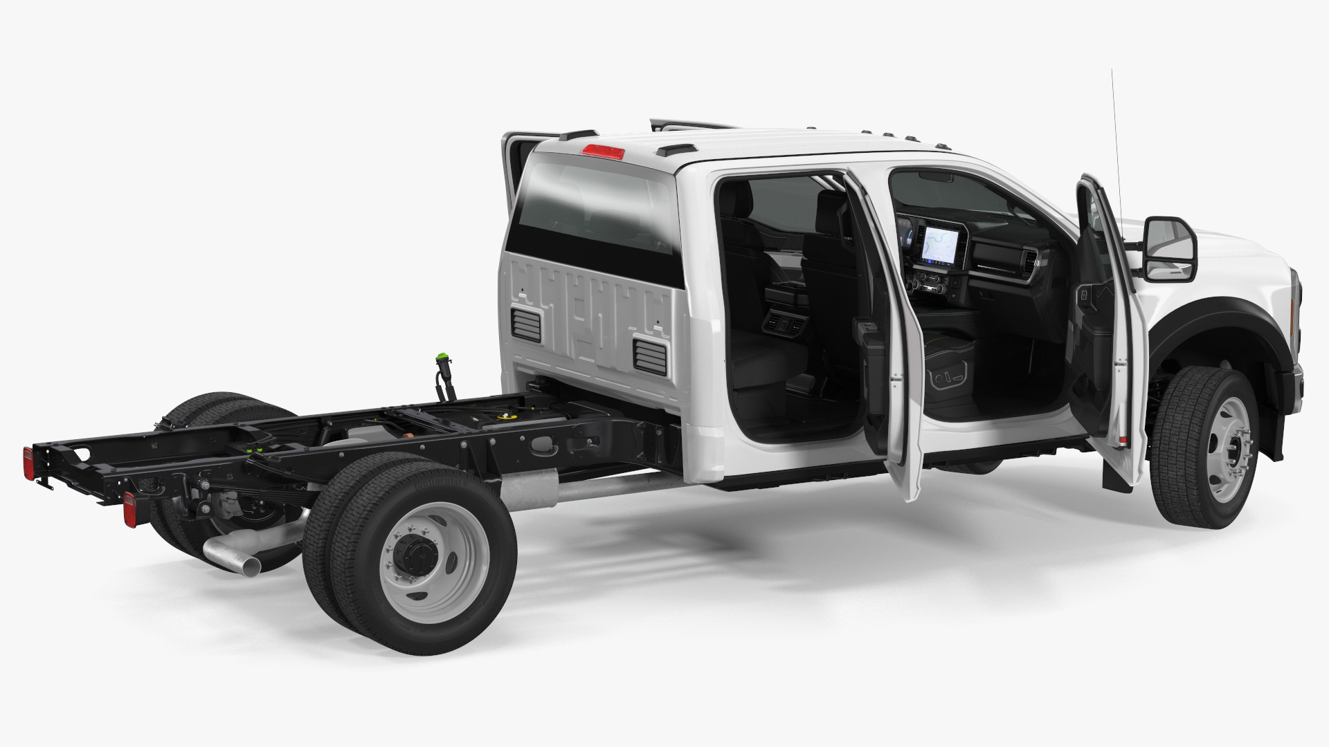3D Four Doors Ford Super Duty F550 Rigged model
