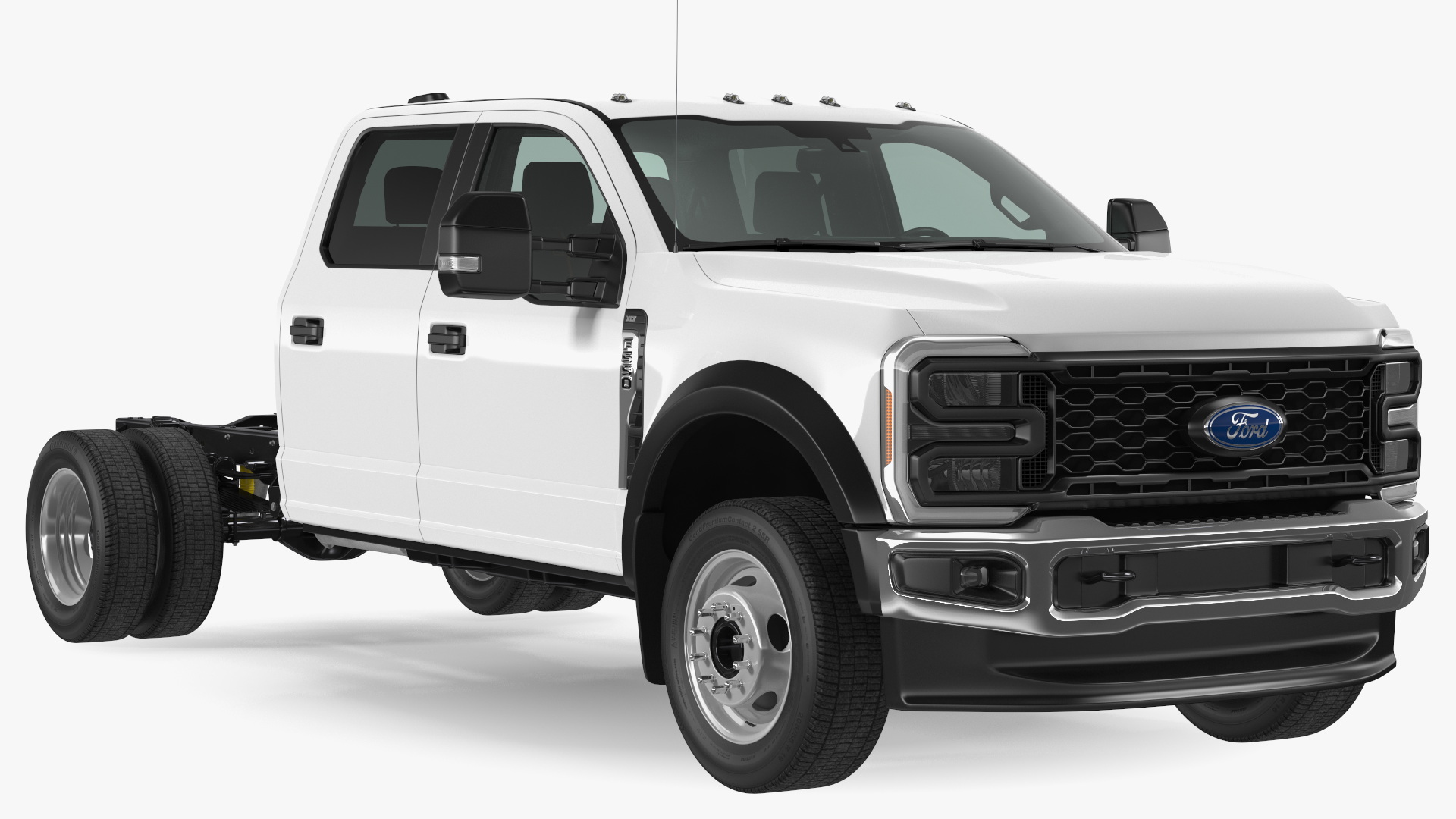 3D Four Doors Ford Super Duty F550 Rigged model