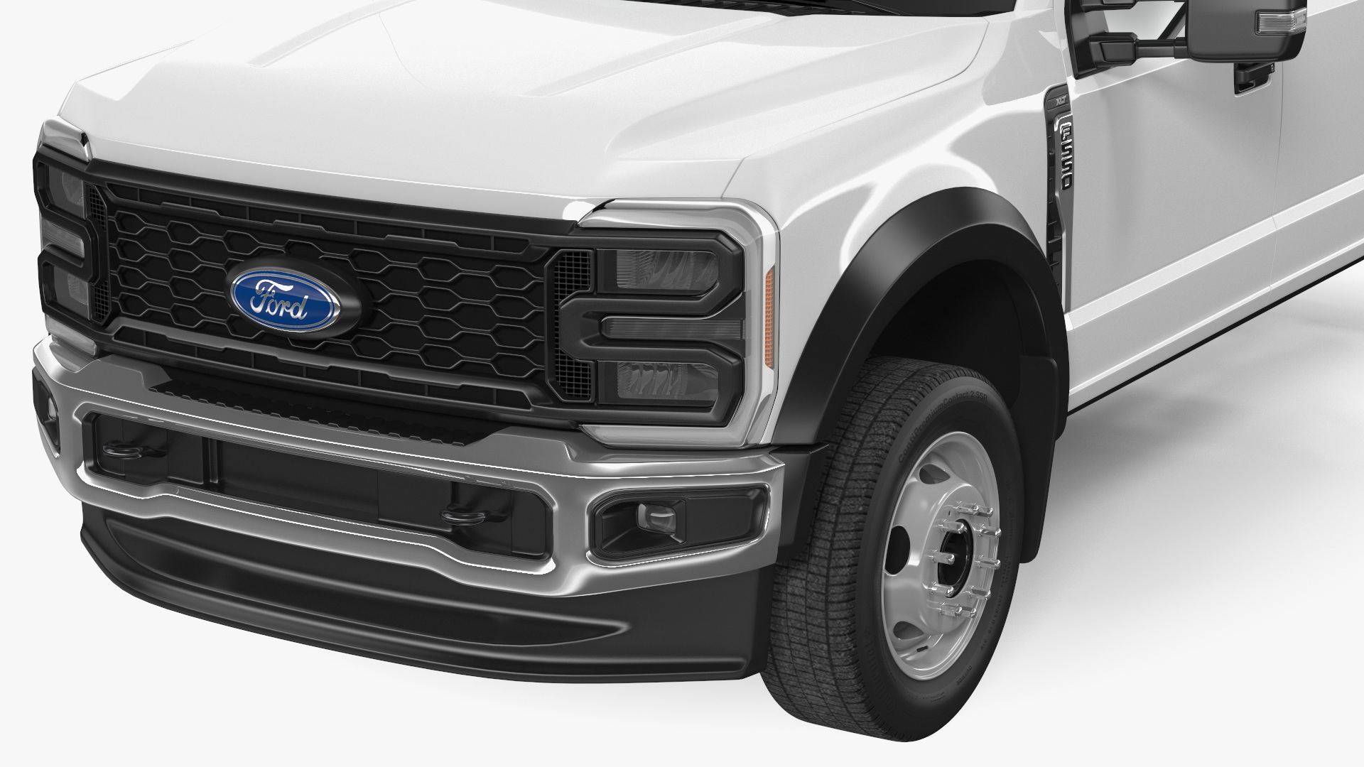 3D Four Doors Ford Super Duty F550 Rigged model