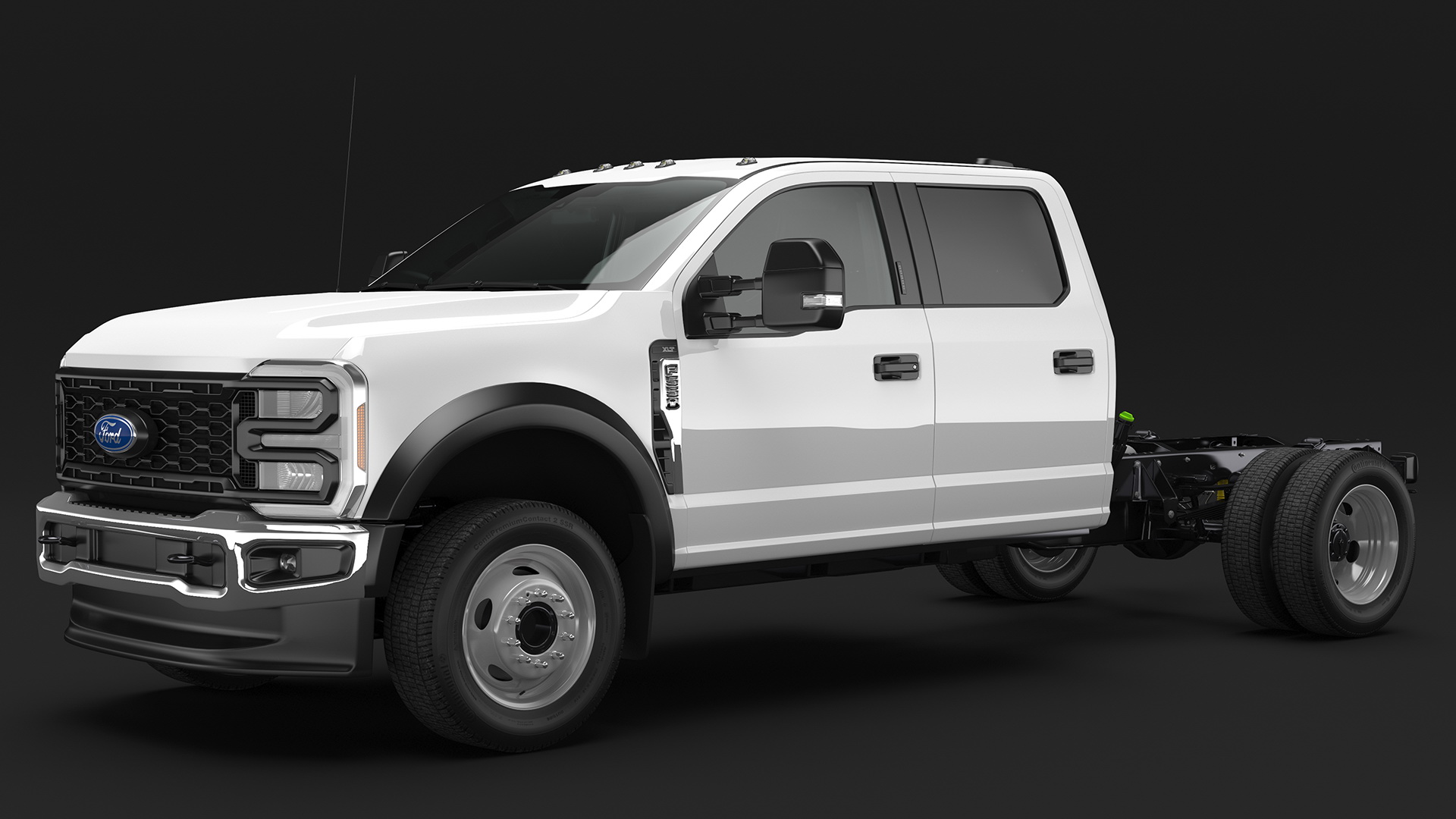 3D Four Doors Ford Super Duty F550 Rigged model
