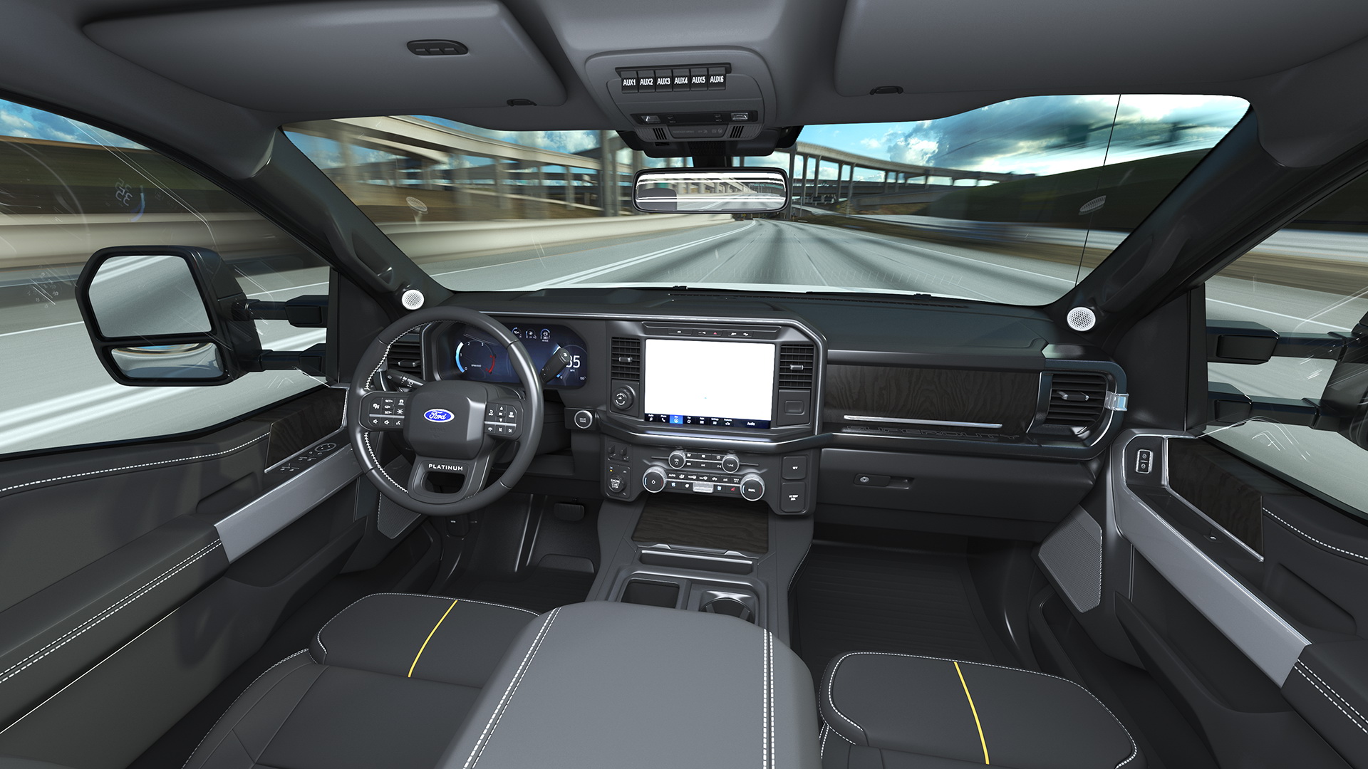 3D Four Doors Ford Super Duty F550 Rigged model