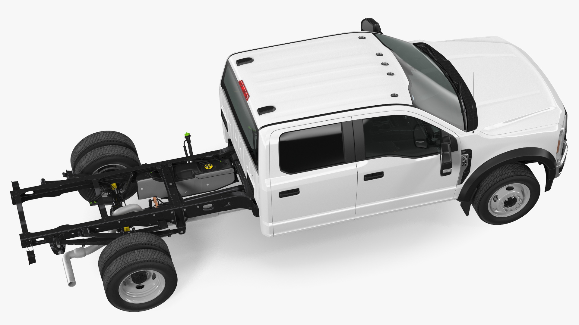 3D Four Doors Ford Super Duty F550 Rigged model