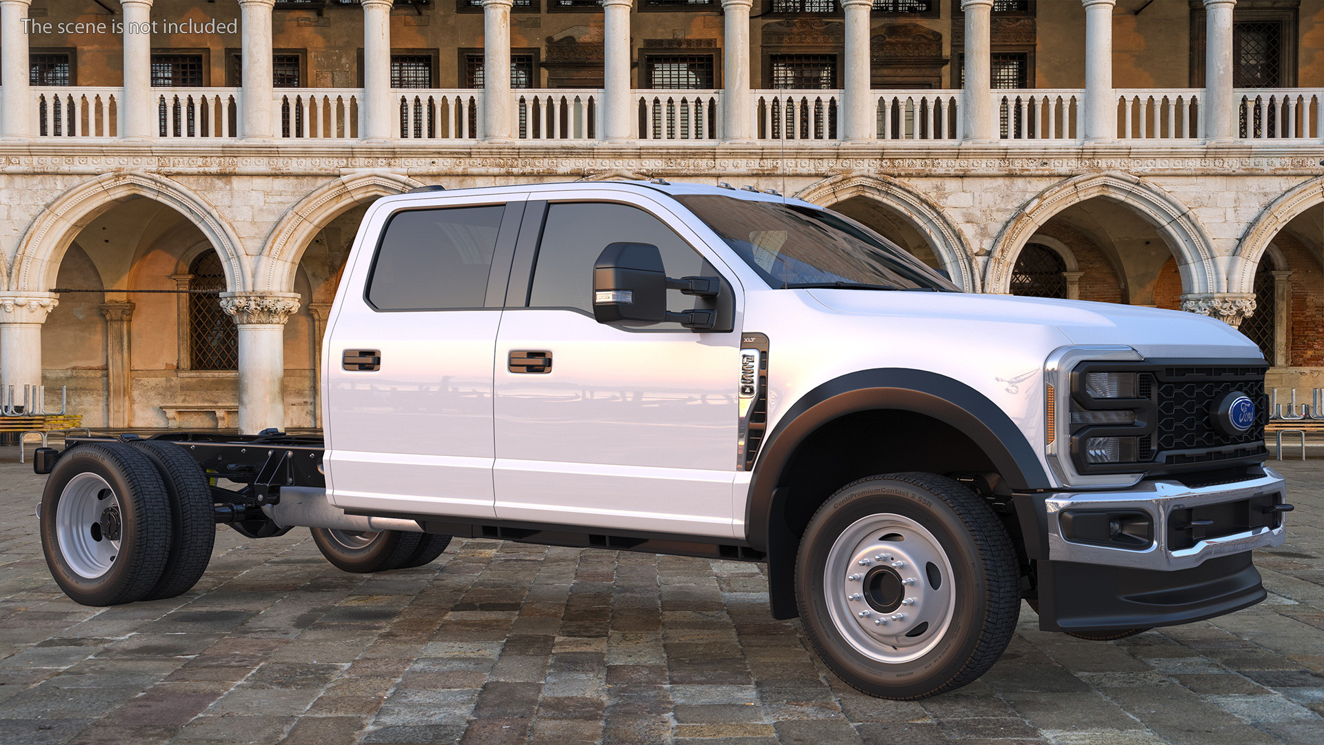 3D Four Doors Ford Super Duty F550 Rigged model