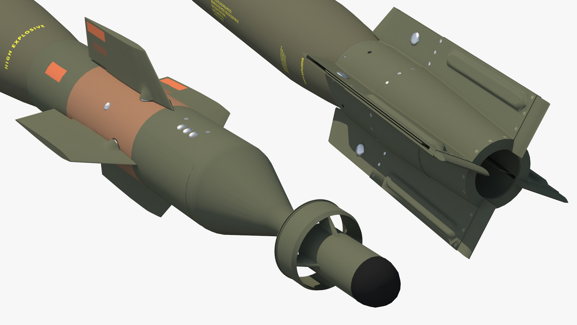 GBU 12 Paveway II Laser Guided Bomb Game Ready, view 8