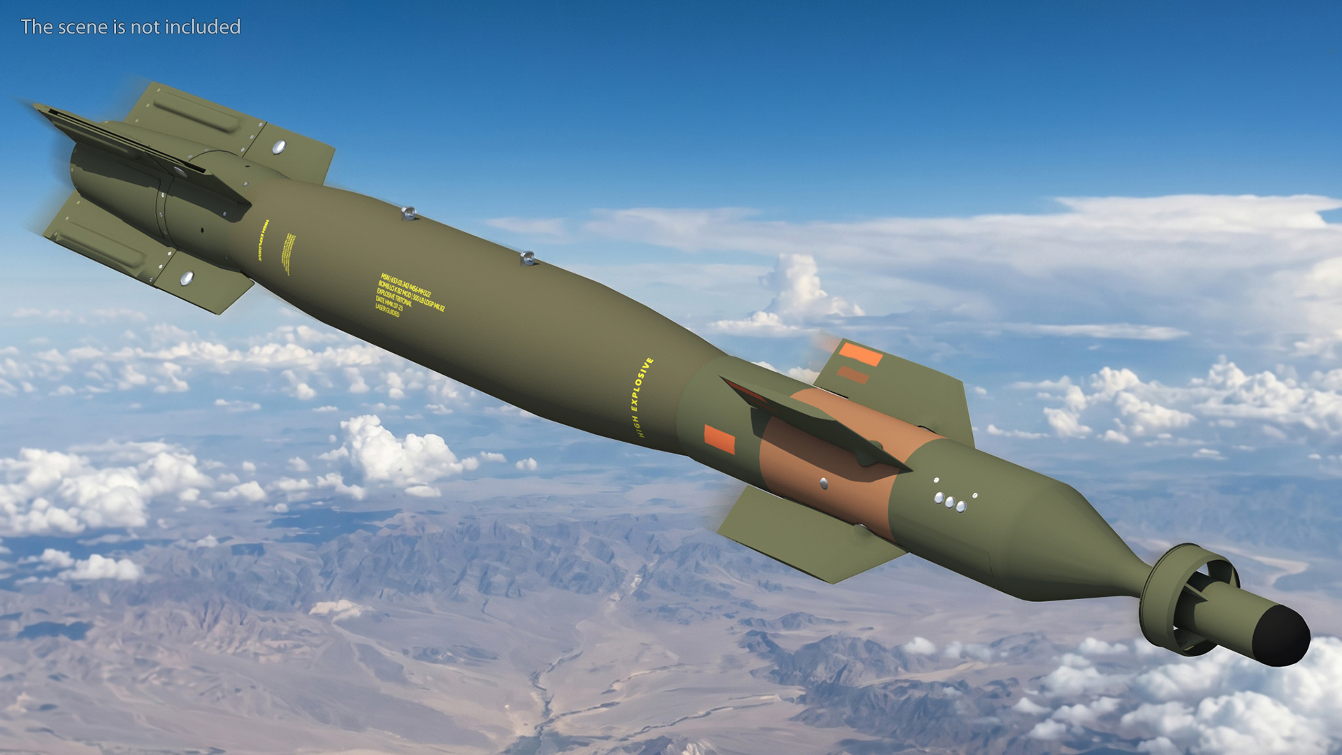 GBU 12 Paveway II Laser Guided Bomb Game Ready