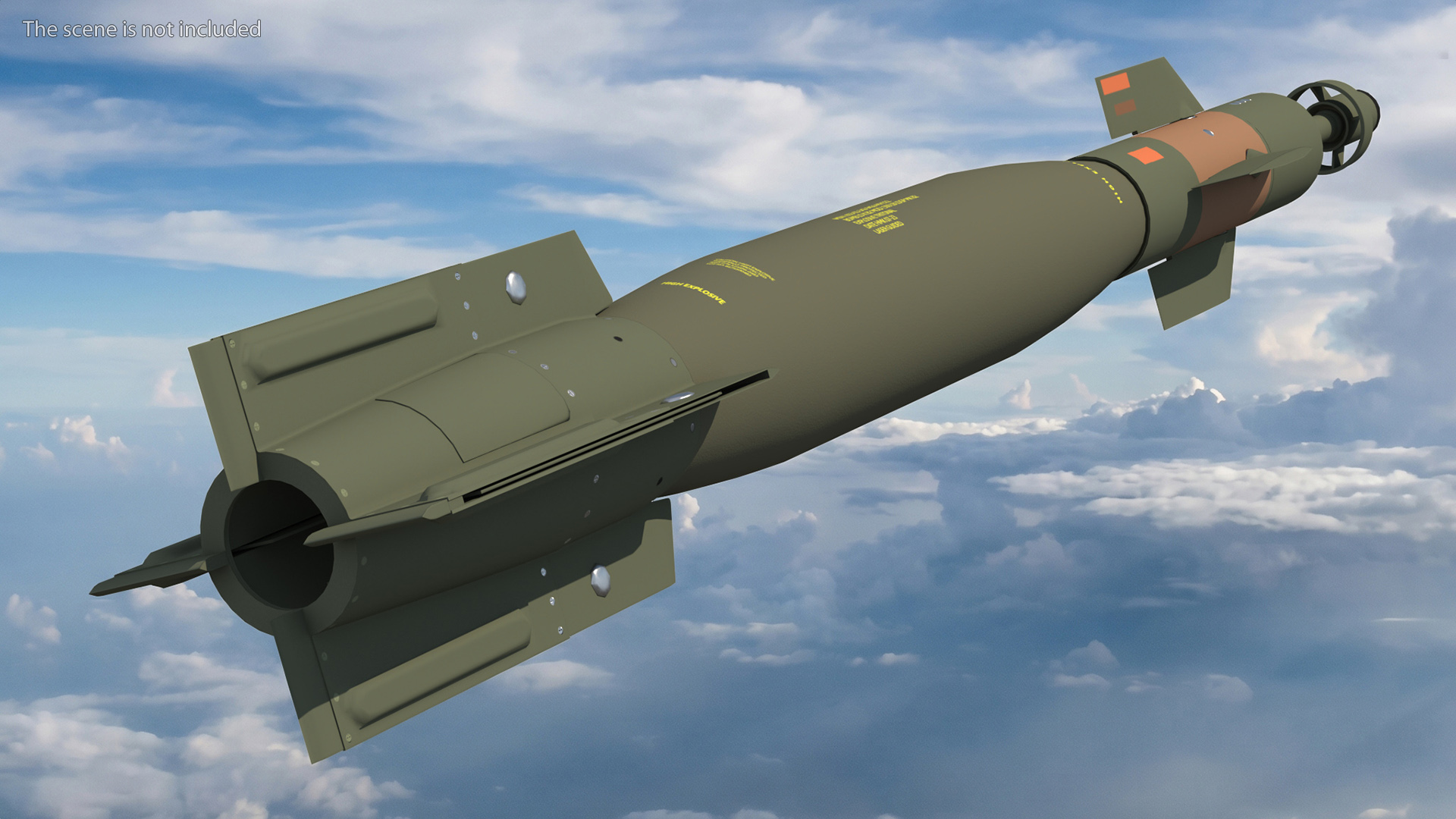 GBU 12 Paveway II Laser Guided Bomb Game Ready, view 2