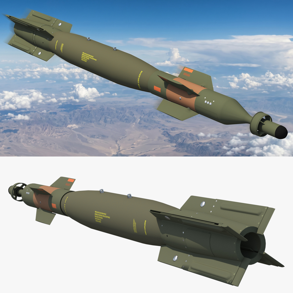 GBU 12 Paveway II Laser Guided Bomb Game Ready