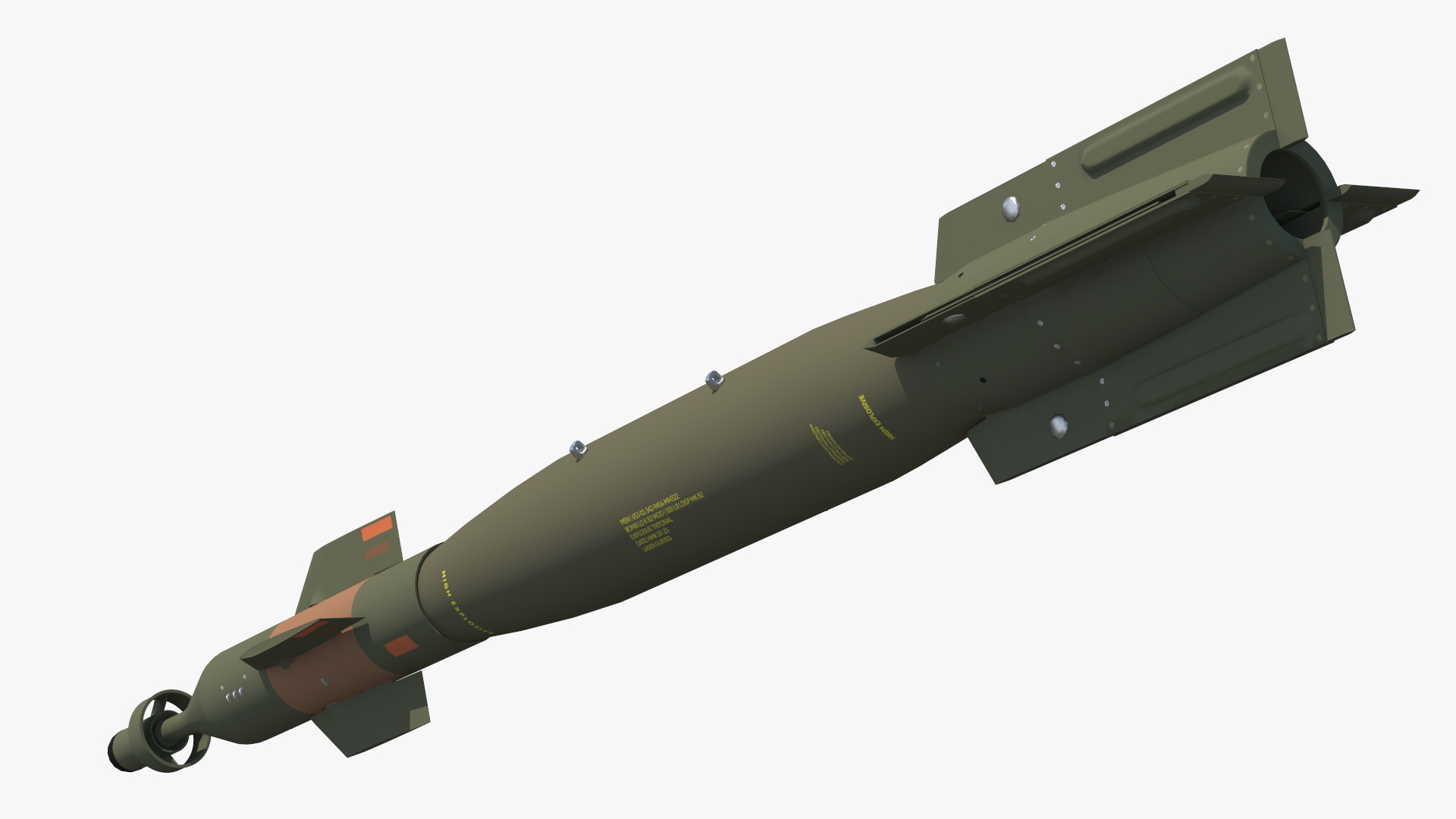 GBU 12 Paveway II Laser Guided Bomb Game Ready, view 7