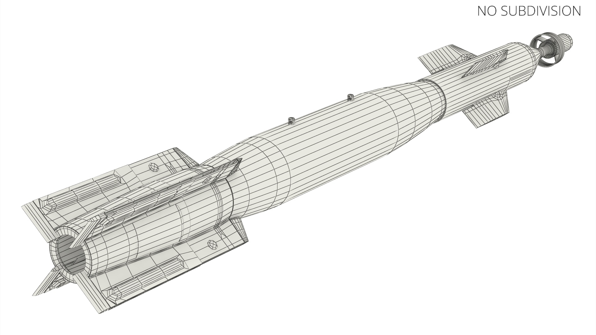 GBU 12 Paveway II Laser Guided Bomb Game Ready, view 10