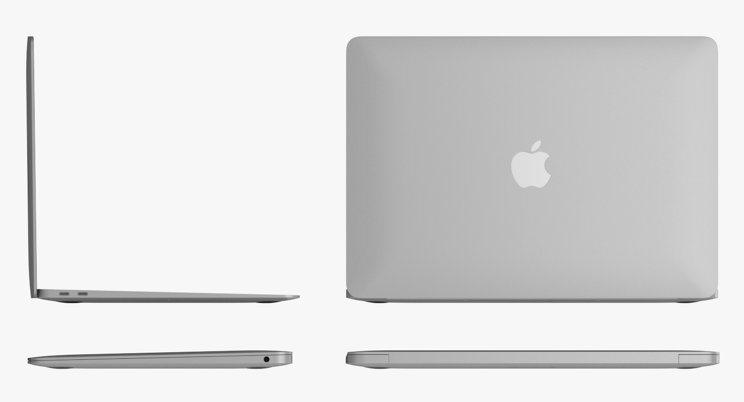 Apple MacBook Air Silver 13-inch 2018 3D