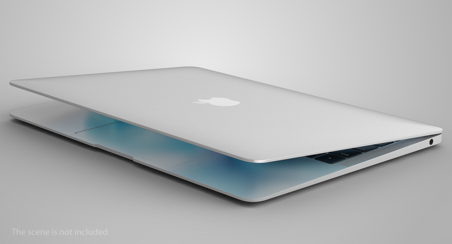 Apple MacBook Air Silver 13-inch 2018 3D