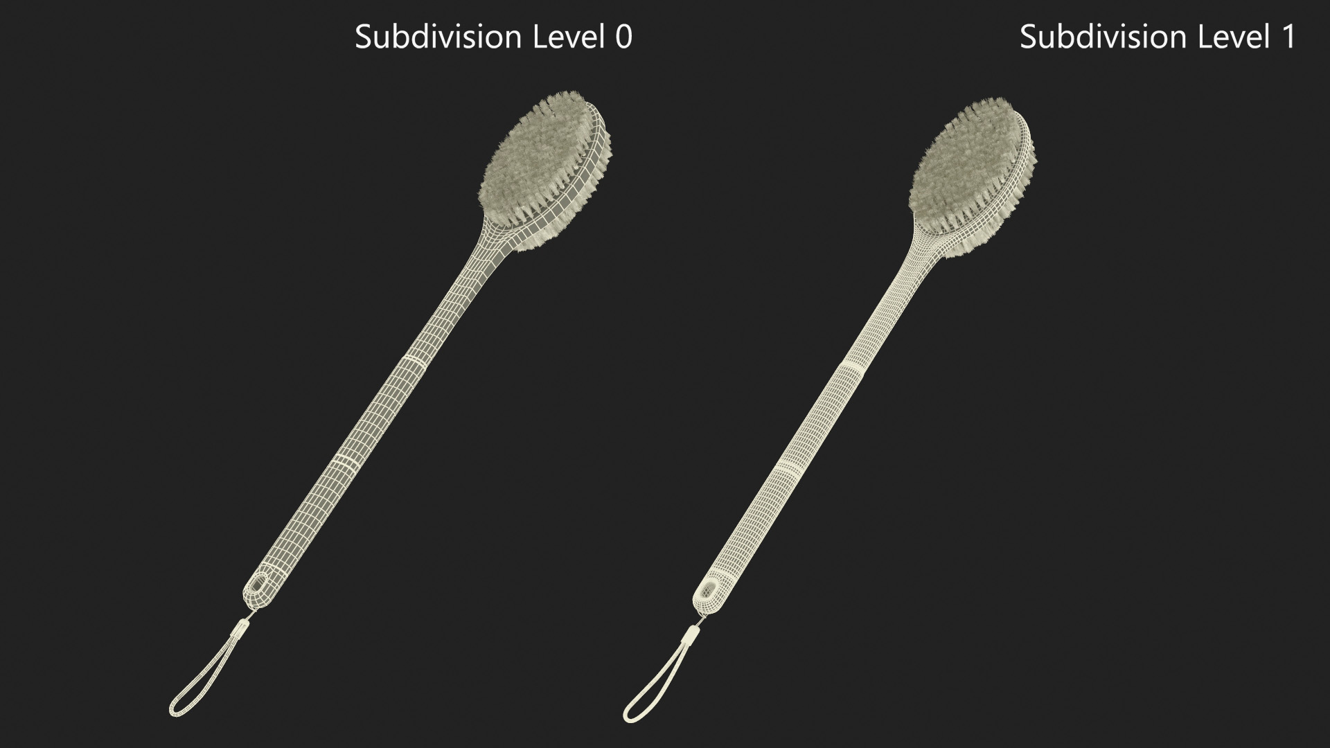 Back Scrubber Blue Fur 3D