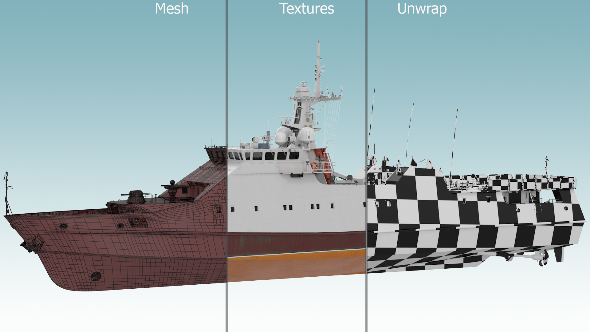3D Coast Guard Ship