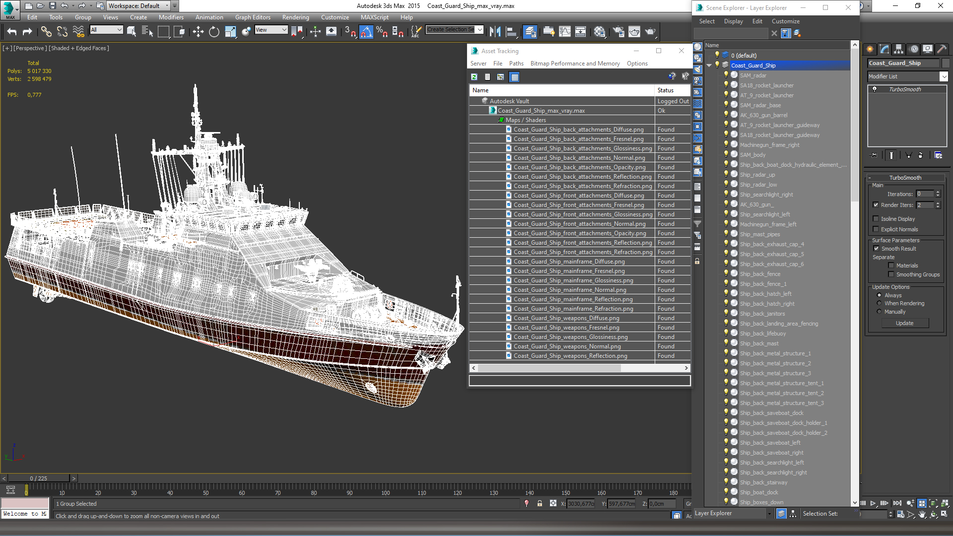 3D Coast Guard Ship