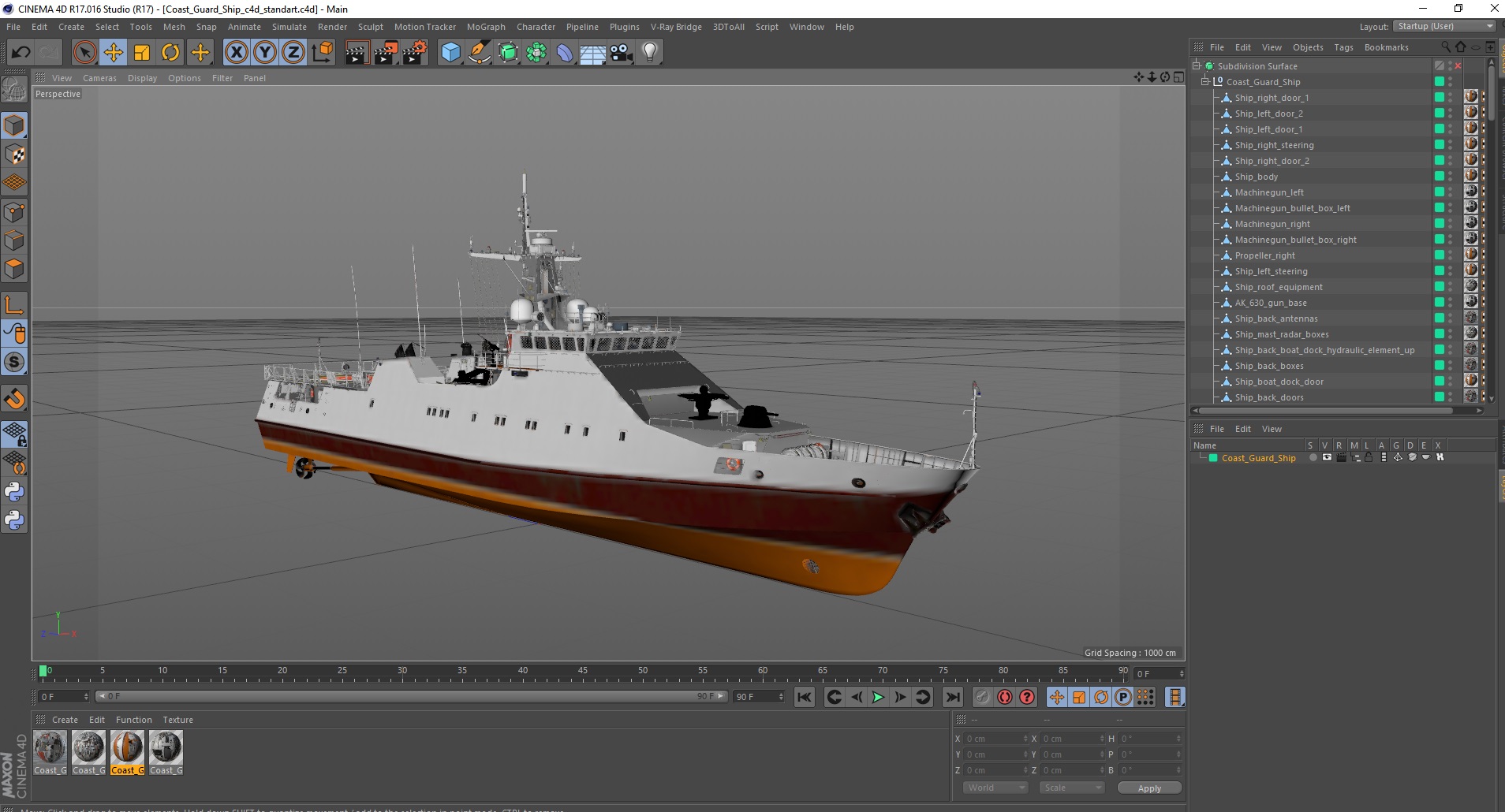 3D Coast Guard Ship