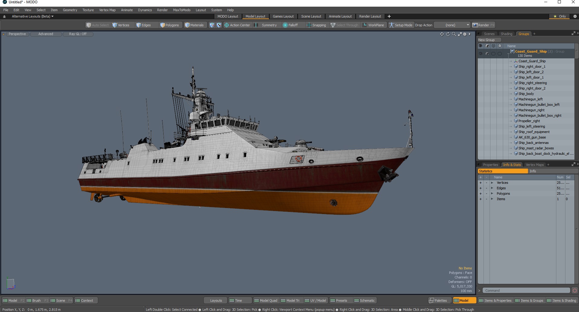 3D Coast Guard Ship