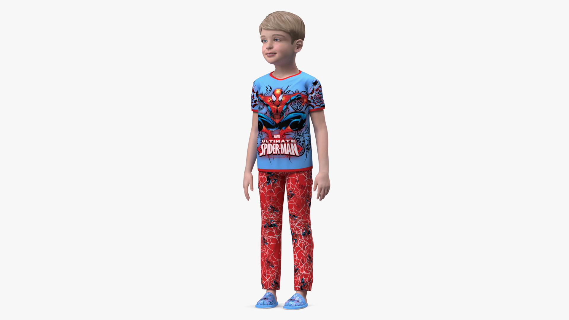 3D model Realistic Child Boy Home Style