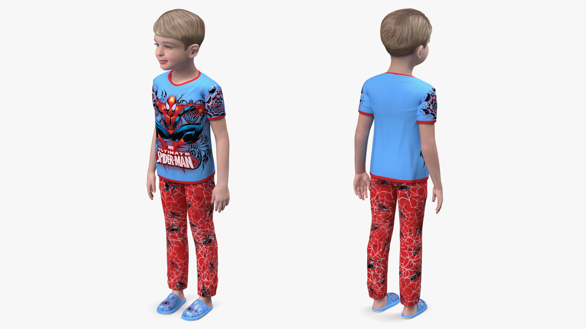 3D model Realistic Child Boy Home Style