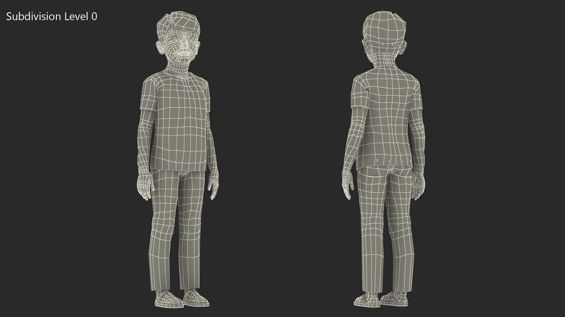 3D model Realistic Child Boy Home Style
