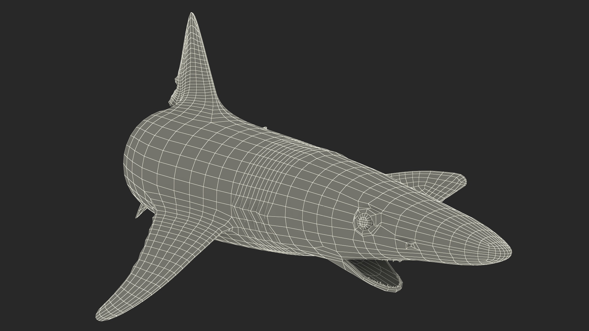 3D Retro Diving Gear Surrounded by Sharks model