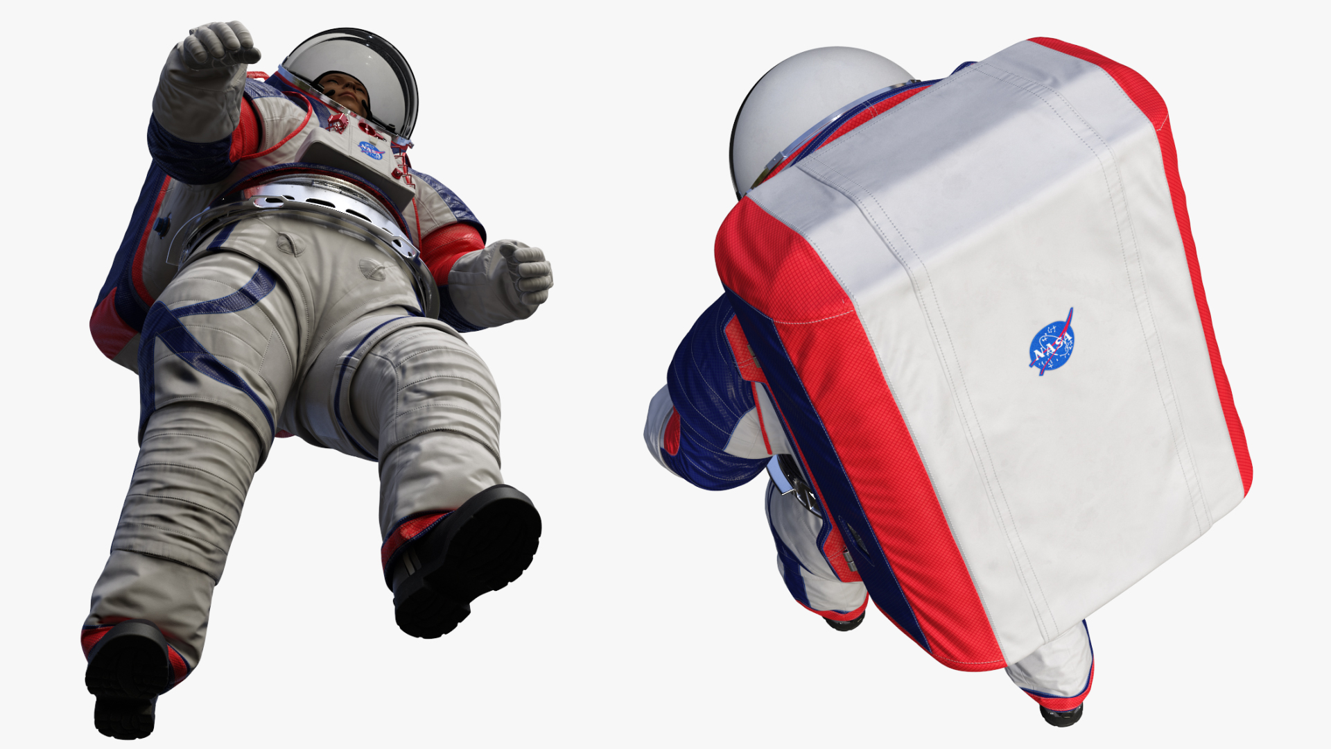 Female Astronaut Spacesuit NASA xEMU Walking Pose 3D model